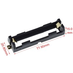 18650 SMD/SMT Tekli Pil Yuvası - Thumbnail