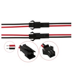 2 Pin JST SM Kablolu Konnektör - Dişi-Erkek - 15cm - Thumbnail