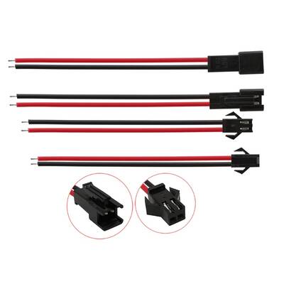 2 Pin JST SM Kablolu Konnektör - Dişi-Erkek - 15cm