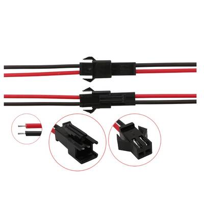 2 Pin JST SM Kablolu Konnektör - Dişi-Erkek - 15cm