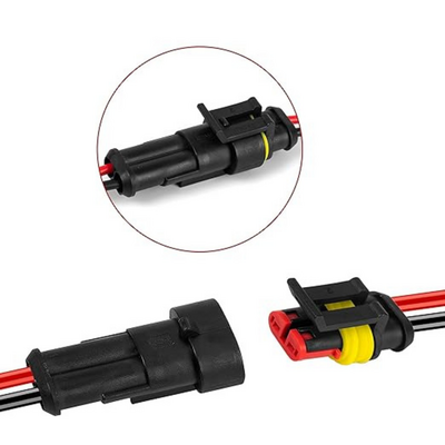 2 Pin Kablolu Su Geçirmez Konnektör Takım