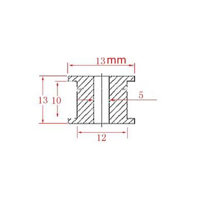 20 Diş GT2-10mm Rulmanlı Dişsiz Kasnak - 5mm Şaft Çapı