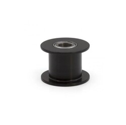 Robo90 - 20 Dişsiz GT2-10mm Rulmanlı Kasnak - 5mm Şaft Çapı - Siyah