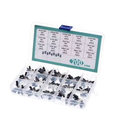 200 Adet Kutulu Kondansatör Seti - 0.1uF-220uF