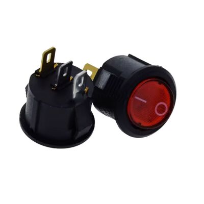 20mm Işıklı Yuvarlak Switch - ON-OFF-12V/20A- Kırmızı