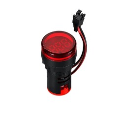 Robo90 - 22mm Yuvarlak Ampermetre - Kırmızı - 220V
