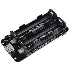 Robo90 - 2'li 18650 Li-ion Pil Şarj- Deşarj Regülatör Kartı 3.3V-5V- V8 Micro USB
