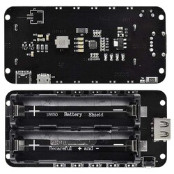 2'li 18650 Li-ion Pil Şarj- Deşarj Regülatör Kartı 3.3V-5V- V8 Micro USB - Thumbnail