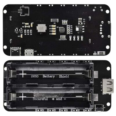 2'li 18650 Li-ion Pil Şarj- Deşarj Regülatör Kartı 3.3V-5V- V8 Micro USB
