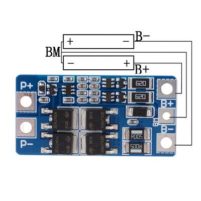 2S 10A BMS Lityum Li-ion Batarya Koruma Kartı
