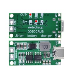 Robo90 - 2S 2A Type-C Şarj Modülü Çok Hücreli 18650 Lityum Pil Şarj Devresi 8.4V