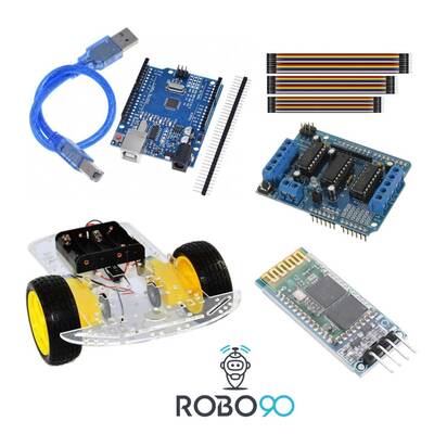 2WD Arduino Bluetooth Kontrollü Robot Kiti - Pleksi