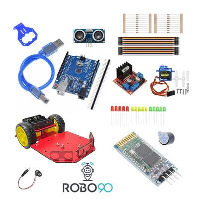 2WD Bluetooth Kontrollü / Çizgi İzleyen Robot Kiti - Full Set