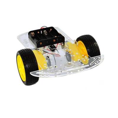 2WD Çok Amaçlı Mobil Robot Platformu - Şeffaf - Arduino Uyumlu