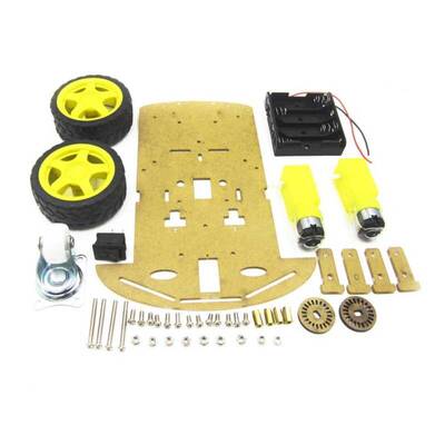 2WD Çok Amaçlı Mobil Robot Platformu - Şeffaf - Arduino Uyumlu