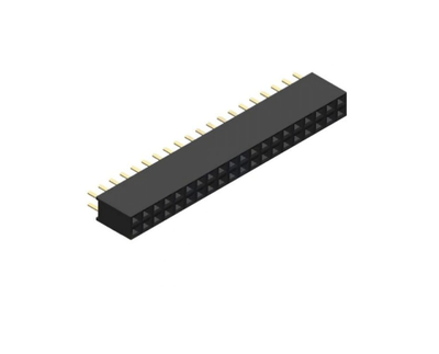2X20 Pin 2.54mm Çift Sıra Dişi Header - Siyah