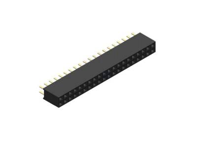2X20 Pin 2.54mm Çift Sıra Dişi Header - Siyah