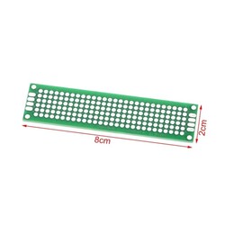 Robo90 - 2x8 cm Çift Yüzlü Delikli Pertinaks - Prototip PCB