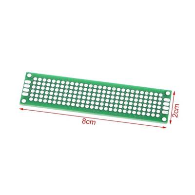 2x8 cm Tek Yüzlü Delikli Pertinaks - Prototip PCB