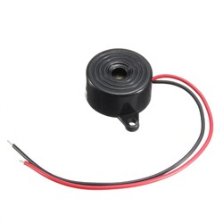 3-24V Devreli 22.6mm Kulaklı Buzzer - Siyah - Thumbnail
