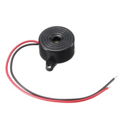 3-24V Devreli 22.6mm Kulaklı Buzzer - Siyah - Thumbnail