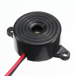 3-24V Devreli 22.6mm Kulaklı Buzzer - Siyah - Thumbnail