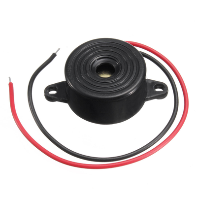 3-24V Devreli 22.6mm Kulaklı Buzzer - Siyah