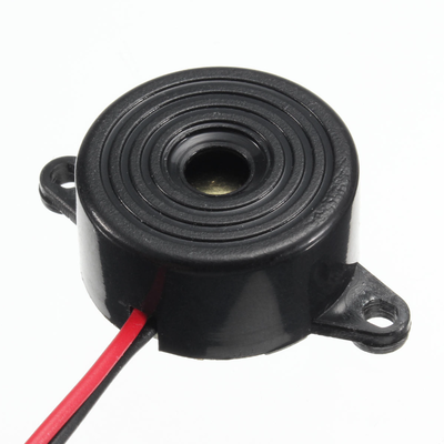 3-24V Devreli 22.6mm Kulaklı Buzzer - Siyah