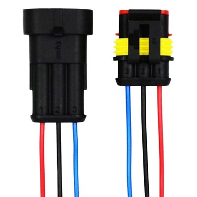 3 Pin Kablolu Su Geçirmez Konnektör Takımı
