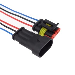 3 Pin Kablolu Su Geçirmez Konnektör Takımı - Thumbnail