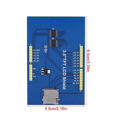 3.5 inç 480x320 ILI9486 Tft Ekran Shield Dokunmatik Kalem Hediyeli