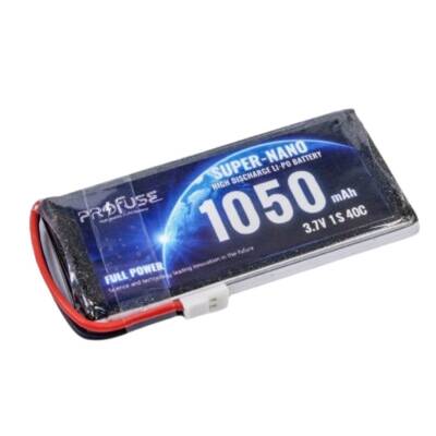 3.7V 1S 1050mAh Lipo Batarya - 40C