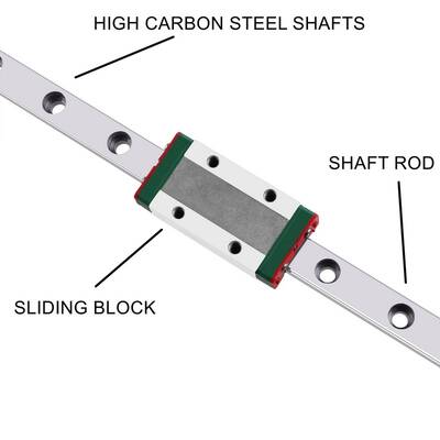 380mm MGN12 Lineer Ray ve MGN12H Araba (Slider) Seti