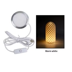 Robo90 - 3D Baskı Modeli 5V USB LED Lamba Kiti - Gün Işığı - Beyaz Kablolu