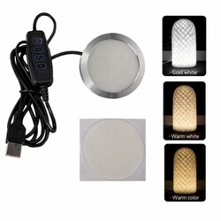 Robo90 - 3D Baskı Modeli 5V USB LED Lamba Kiti/Parlaklık Ayarlanabilir - Siyah Kablolu