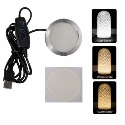 3D Baskı Modeli 5V USB LED Lamba Kiti/Parlaklık Ayarlanabilir - Siyah Kablolu