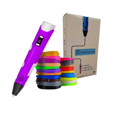 3D Kalem - Pen - Mor - Full Set