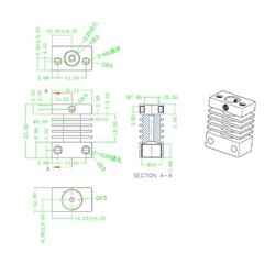 3D Printer Creality CR10 Hotend/Extruder Seti - 24V 50W -Ender 3 PRO/V2 - Thumbnail