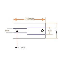 3D Yazıcı 5x8mm Kaplin(Coupling) - Mavi - Thumbnail