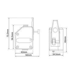 3D Yazıcı BMG Extruder Seti - Sağ El - Çift Dişli - 1.75mm - Thumbnail