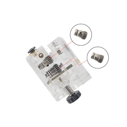 3D Yazıcı BMG Extruder Seti - Sağ El - Çift Dişli - Şeffaf - Thumbnail