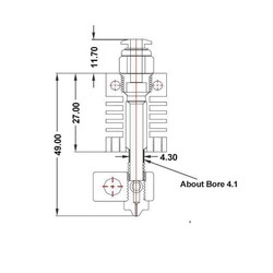 3D Yazıcı Creality CR10-MK8 Hotend/Extruder Seti - Mavi - Thumbnail
