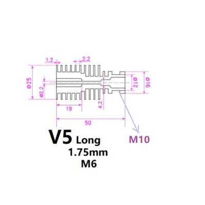 3D Yazıcı E3D V5 Alüminyum Soğutucu Gövde(Radyatör) - Gümüş