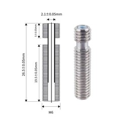 3D Yazıcı E3D V5 M6x26mm Barel - 1.75mm Teflon Borulu - Thumbnail