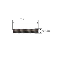 3D Yazıcı E3D V5 M6x30mm Barel - 1.75mm Teflon Borulu - Thumbnail