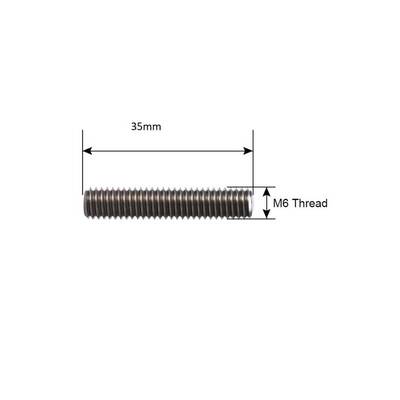 3D Yazıcı E3D V5 M6x40mm Barel - 1.75mm Teflon Borulu