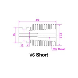 3D Yazıcı E3D V6 Direct Alüminyum Soğutucu Gövde(Radyatör) -1.75mm - Thumbnail