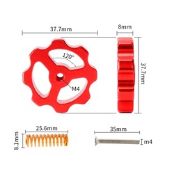 3D Yazıcı Isıtıcı Tabla Kalibrasyon Yay/Somun/Vida Seti-Sarı - Thumbnail