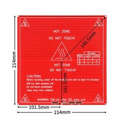 3D Yazıcı MK2B Isıtıcı Tabla-214x214mm- 12V/24V - Thumbnail