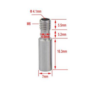 3D Yazıcı MK8/CR10 M7x27mm Dişsiz Barel - 4.1mm Bore